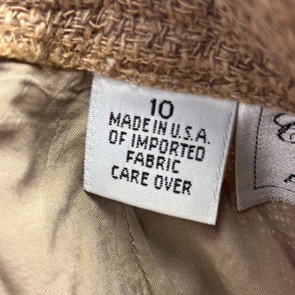 Vintage Classics by Anne Klein 90s Academia Shorts Size 10 Tan Preppy Minimalist - Picture 6 of 11